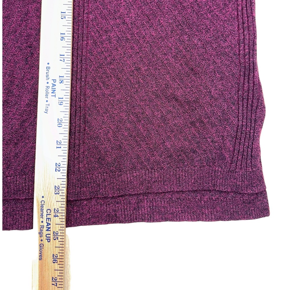 APT.9 Womens Sweater Size S Magenta V-neck Side Slits Sparkly Long Sleeve Knit - Picture 8 of 8